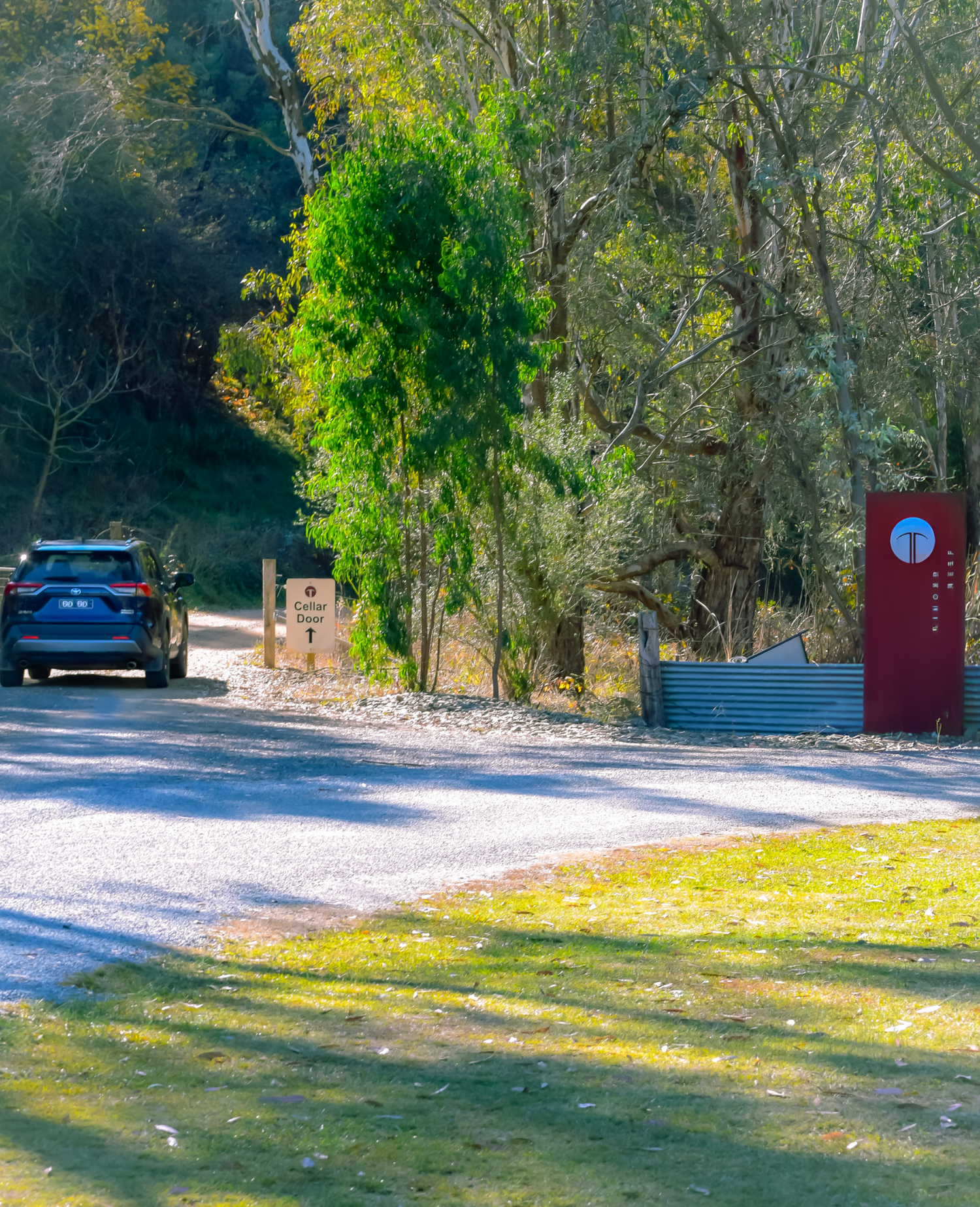 driving from Bright to Ringer Reef winery